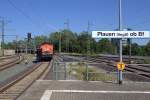 Kesselzug mit HVLE V160 6 und V160 7 bei der Einfahrt in Plauen ob.