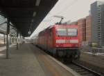 Hier 143 812-6 mit einer RB21 von Wustermark nach Potsdam Hbf., beim rangieren am 27.2.2010 in Potsdam Hbf.