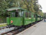 Chiemseebahn im Bahnhof Prien am Chiemsee, 20.09.2020.