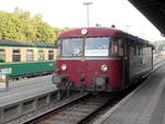 Der NESA 796 625 kurz vor der Abfahrt nach Bergen/Rügen,am 09.Juni 2018,in Putbus.