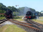 Zu dieser Begegnung von 86 1333 und der 99 4802 kam es,am 14.Juni 2019,in Putbus.