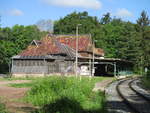 Die Station Reinhardsbrunn(Strecke Fröttstädt-Friedrichsroda)am 29.Mai 2020.