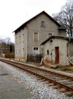 Das ehemalige Bahnmeistereigebude in Thalheim hinterlsst heute einen traurigen Eindruck, 19.01.08