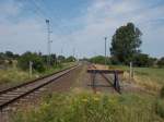 Bahnhof Utzedel(Strecke Stralsund-Neustrelitz)am 20.Juli 2014.