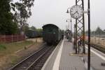 Noch ein letzter Blick am 31.08.2012 auf  meinen  Zug und den neuen Bahnsteig der Lnitzgrundbahn in Radebeul-Ost, dann hie es Abschied nehmen.