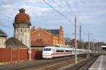 808 013-7  Nauen  als ICE 1193 von Berlin Sdkreuz nach Frankfurt(Main) Hbf in Rathenow.