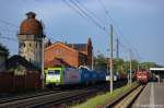 185 541-0 Captrain Deutschland GmbH fr BCB - Bayerische CargoBahn GmbH mit einem Containerzug in Rathenow und fuhr in Richtung Stendal weiter.