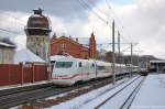 401 562-4  Geisenheim/Rheingau  als ICE 375 von Berlin Ostbahnhof nach Basel SBB, kam mit einer Versptung von 60min durch Rathenow gefahren.