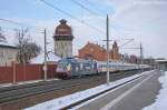 101 101-4  Europa  mit dem IC 1923 von Berlin Sdkreuz nach Kln Hbf in Rathenow.