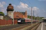 ES 64 U2 - 070 (182 570-2) MRCE Dispolok GmbH für DB Regio AG mit dem Interregio-Express  Berlin-Hamburg-Express  (IRE 18598) von Berlin Ostbahnhof nach Hamburg Hbf, bei der Durchfahrt in