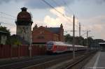 IRE  Berlin-Hamburg-Express  Entlastungszug (IRE 18588) von Berlin Ostbahnhof nach Hamburg Hbf, bei der Durchfahrt in Rathenow und geschoben hatte die Rostockerin 112 152-4 am 07.09.2014.