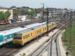 719 501 samt Anhang beim Rangieren im westlichen Vorfeld des Regensburger Hauptbahnhofs, beobachtet und fotographiert von der Kumpfmhler Brcke.