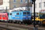 Bahnerlebnistag am 14.10.2012 auf dem Regensburger Hauptbahnhof.Mit dabei 111 017.