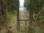 Das Gleisende mit dem Prellboch im Bahnhof Rennsteig am 01.05.2017.