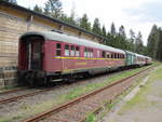 Abgestellte Wagen von der Rennsteigbahn,am 27.Mai 2020,im Bahnhof Rennsteig.