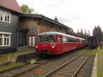 KSR 171 132-3 + 172 171-1 am 23.08.2014 im Bahnhof Rennsteig.