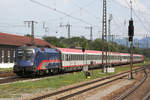 ÖBB 1116 195  Nightjet  mit EC 112 Klagenfurt - München am 10.07.2020 bei der Durchfahrt durch Rosenheim