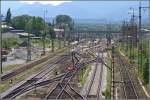 Betriebliche Ruhe bei ber 30 Grad Hitze und Bahnstreik in Rosenheim.