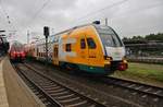 445 110-0  Ludwigslust  verlässt am 12.8.2017 als Sonderzug von Berlin Lichtenberg nach Warnemünde den Rostocker Hauptbahnhof.