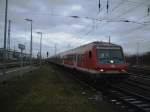 Die Bereitstellung des Fuball-Sonderzuges auf Gleis 7 des Rostocker Hbf's.