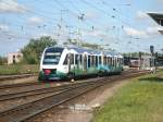 Mrchenland in Rostock Hbf: 648 296 fuhr am 27.06.2011 von Rostock nach Gstrow ber Laage