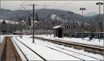 Bahnhof in Winterlandschaft -    Bahnhof Rottweil.