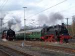 Parallle Ausfahrt aus Rottweil richtung Spaichingen (BR 75) und Schwenningen (BR 50) am 28/11/09 whrend der 2.