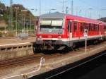 Das Foto zeigt eine ankommende Regional-Bahn auf dem Saarbrcker-Hauptbahnhof.