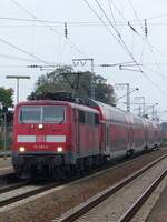 111 081 mit RE15 von Emden nach Münster in Salzbergen, 13.10.15