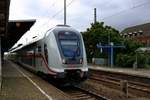 Nachschuss auf BR 146.5 mit DBpbzfa als IC 2445 (Linie 55) von Köln Hbf nach Dresden Hbf, der den Bahnhof Schönebeck(Elbe) durchfährt.