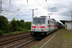 146 574-9 DB als IC 2430 (Linie 56) von Leipzig Hbf nach Emden Hbf durchfährt den Bahnhof Schönebeck(Elbe).