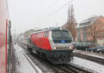 218 256 beim Rangieren im Bahnhof Schwäbisch Hall-Hessental am 07.03.2016.