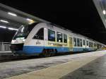 am 17.12.2009 steht VT 701 der OLA im Bahnhof von Schwerin HBF