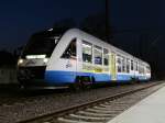 VT 705 der Ostseeland Verkehr GmbH am 19.04.2011 im Bahnhof von Schwerin HBF