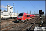 DB VT 632114, ein polnischer PESA Triebwagen, erreicht hier am 2.3.2022 um 10.45 Uhr auf der Fahrt nach Dortmund den Bahnhof Schwerte an der Ruhr.