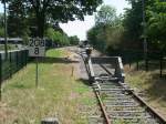 Das Streckenende in Heringsdorf am 23.Juni 2012.Links das einzige Umlaufgleis im Bahnhof.