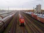 BR 294 rangiert im Rbf Seelze am 7.11.2009