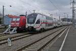 Bereitstellung von 4010 606-0 / 4106 am 28.01.2023 in Singen (Hohentwiel), um kurze Zeit später die Fahrt als IC 485 nach Stuttgart zu beginnen.