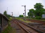 Bahnhof Soltau vom stlichen Bahnbergang aus gesehen.