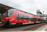 442 274 steht als RE 4107  Sonneberg (Thringen) - Nrnberg  abfahrbereit im Bahnhof Sonneberg. Die Aufnahme entstand am 15. Juni 2013. 