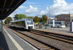 abellio 1648 916 als RB 80402 von Aschersleben nach Magdeburg Hbf, am 28.09.2019 in Staßfurt.