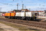 1002 020-8 SKW - Stickstoffwerke Piesteritz GmbH mit der Wagenlok 1002 017-4 Chemion Logistik GmbH in Stendal am 16.03.2017.