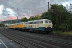 Railsystems RP 218 447-1 und DB Netz  218 477-8 rangieren mit einem Messzug in Sterbfritz. (24.07.2023)