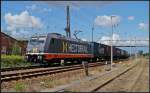 241.001 -Kenobi- Ausfahrt aus dem Hbf Stralsund (nach Mukran)   31.07.14