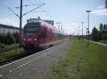 5-teiliger Stadler Flirt (BR 429) als RE9 nach Otseebad Binz am Rgendammbahnhof am 03.08.2012    