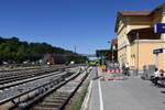 STRAUSBERG (Landkreis Märkisch-Oderland), 21.06.2017, Bahnhof mit Blick in Richtung Berlin