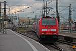 Nachschuss auf 146 209-2, welche als RE (Stuttgart Hbf - Heidelberg Hbf) aus dem Stuttgarter Hauptbahnhof ausfuhr.