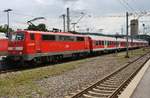 111 019-6 rangiert am 29.05.2019 mit der RB19242 von Süßen aus dem Stuttgarter Hauptbahnhof.