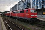 111 087-3 steht am 29.05.2019 mit dem RE22050 von Tübingen Hauptbahnhof im Stuttgarter Hauptbahnhof.