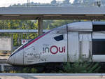 Der TGV Duplex 4713 war Mitte September 2019 am Stuttgarter Hauptbahnhof zu sehen.